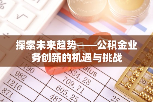 辰溪探索未来趋势——公积金业务创新的机遇与挑战