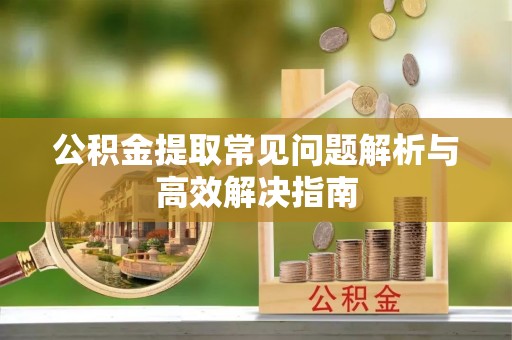 辰溪公积金提取常见问题解析与高效解决指南