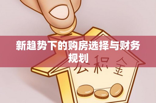 辰溪新趋势下的购房选择与财务规划