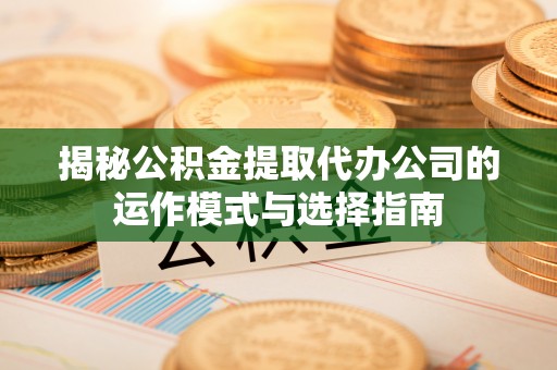 辰溪揭秘公积金提取代办公司的运作模式与选择指南