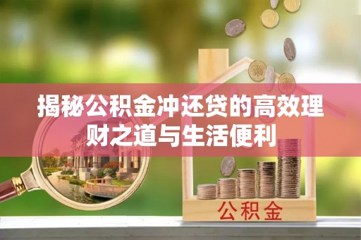 辰溪揭秘公积金冲还贷的高效理财之道与生活便利