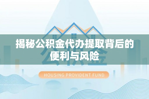 辰溪揭秘公积金代办提取背后的便利与风险