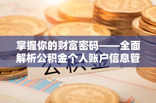 辰溪掌握你的财富密码——全面解析公积金个人账户信息管理与优化