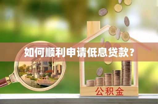 辰溪如何顺利申请低息贷款？