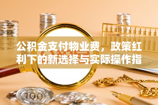 辰溪公积金支付物业费，政策红利下的新选择与实际操作指南