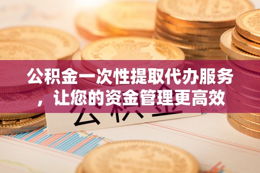 辰溪公积金一次性提取代办服务，让您的资金管理更高效