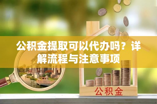 辰溪公积金提取可以代办吗？详解流程与注意事项