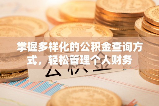 辰溪掌握多样化的公积金查询方式，轻松管理个人财务