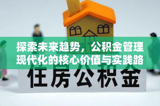 辰溪探索未来趋势，公积金管理现代化的核心价值与实践路径