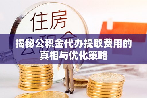 辰溪揭秘公积金代办提取费用的真相与优化策略