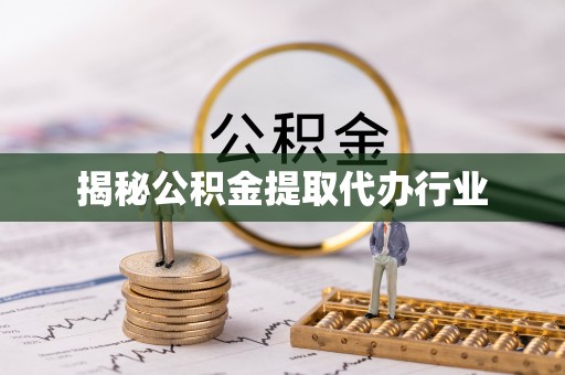 辰溪揭秘公积金提取代办行业