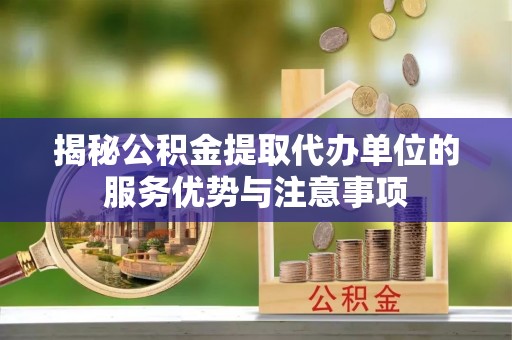 辰溪揭秘公积金提取代办单位的服务优势与注意事项