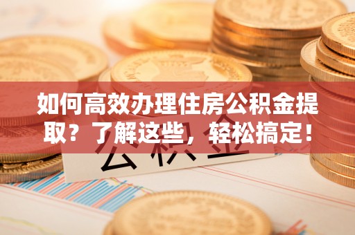 辰溪如何高效办理住房公积金提取？了解这些，轻松搞定！