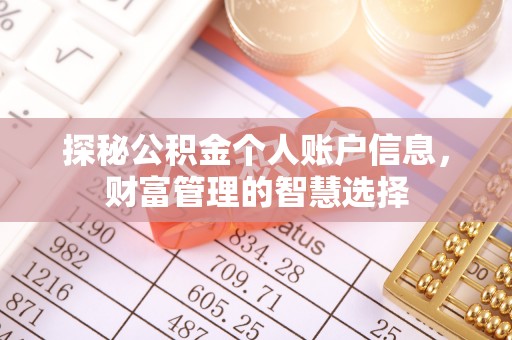 辰溪探秘公积金个人账户信息，财富管理的智慧选择