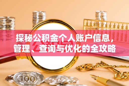 辰溪探秘公积金个人账户信息，管理、查询与优化的全攻略