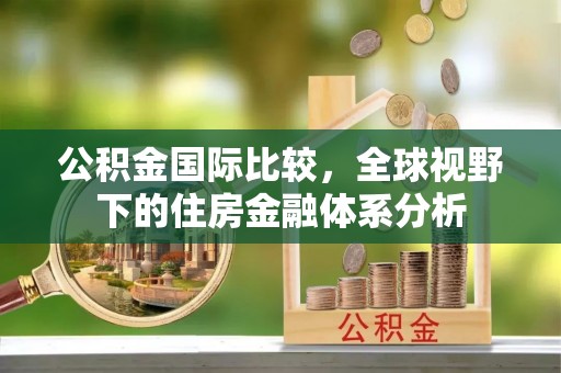 辰溪公积金国际比较，全球视野下的住房金融体系分析